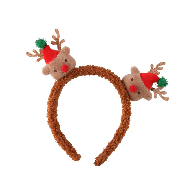 Cute Cartoon Antler Hair Hoops for Girls Christmas Headbands - Image 8