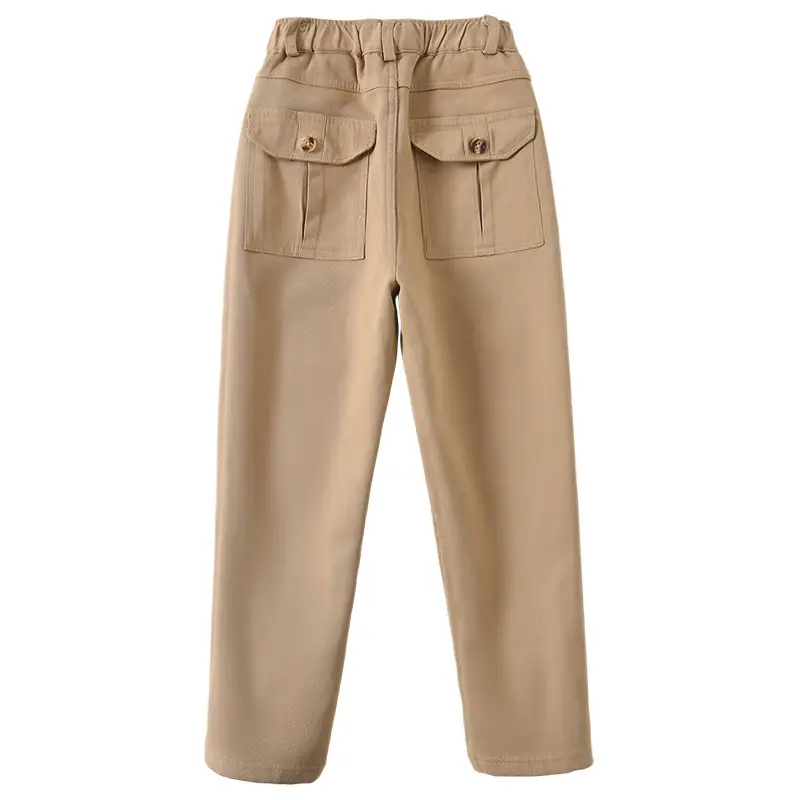Boys' Khaki Cotton Trousers for Primary School - Image 21