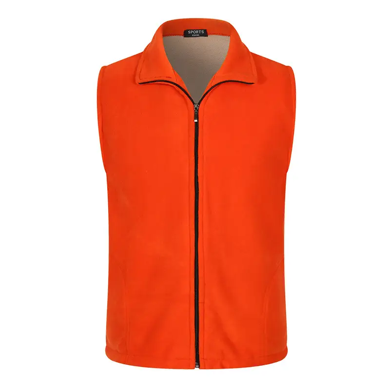 Red Thickened Polar Fleece Vest for Men
