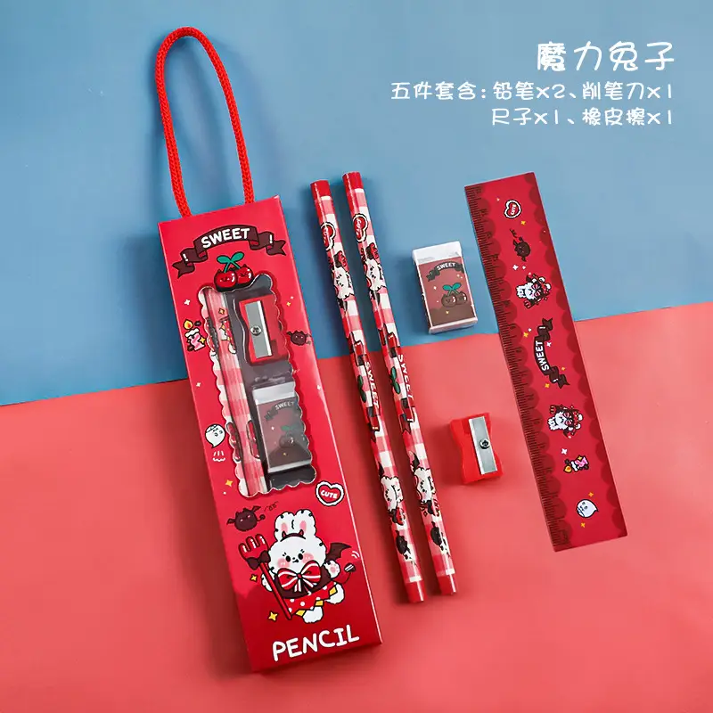 Cute Cartoon Boxed Five-Piece Student Souvenir Set - Image 4