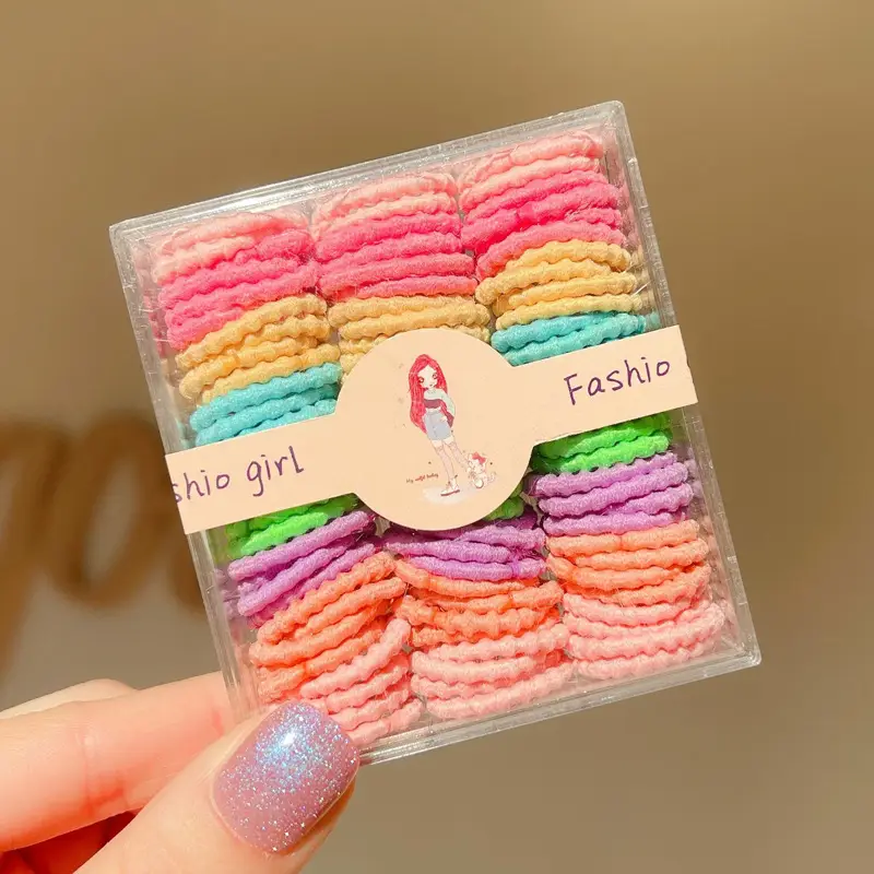 Children's Rubber Hair Bands Black 60-90 Pack - Image 6
