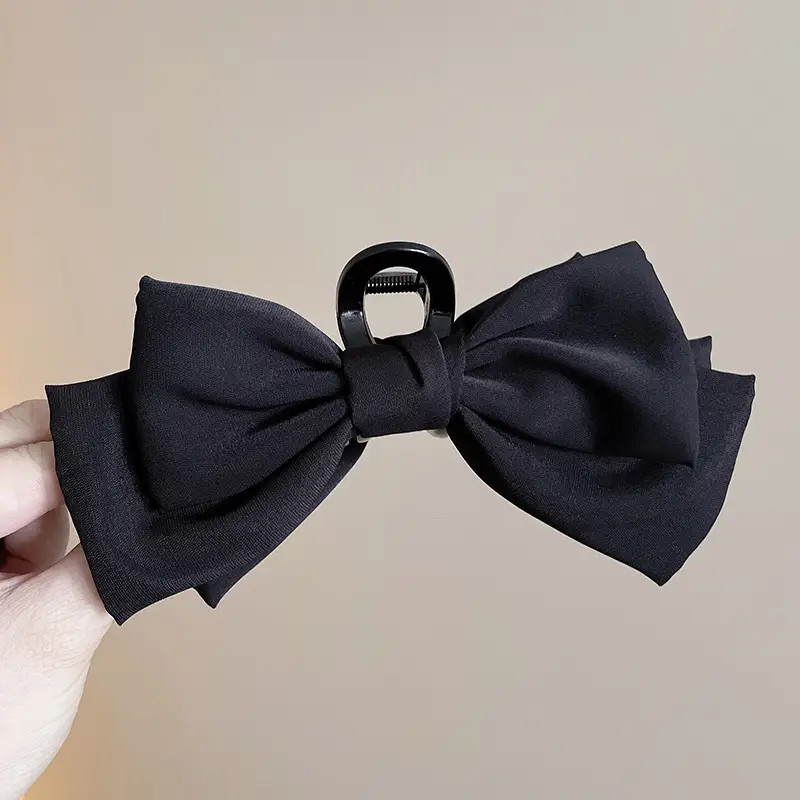 Black Double-Sided Escape Princess Bow Hair Clip Large