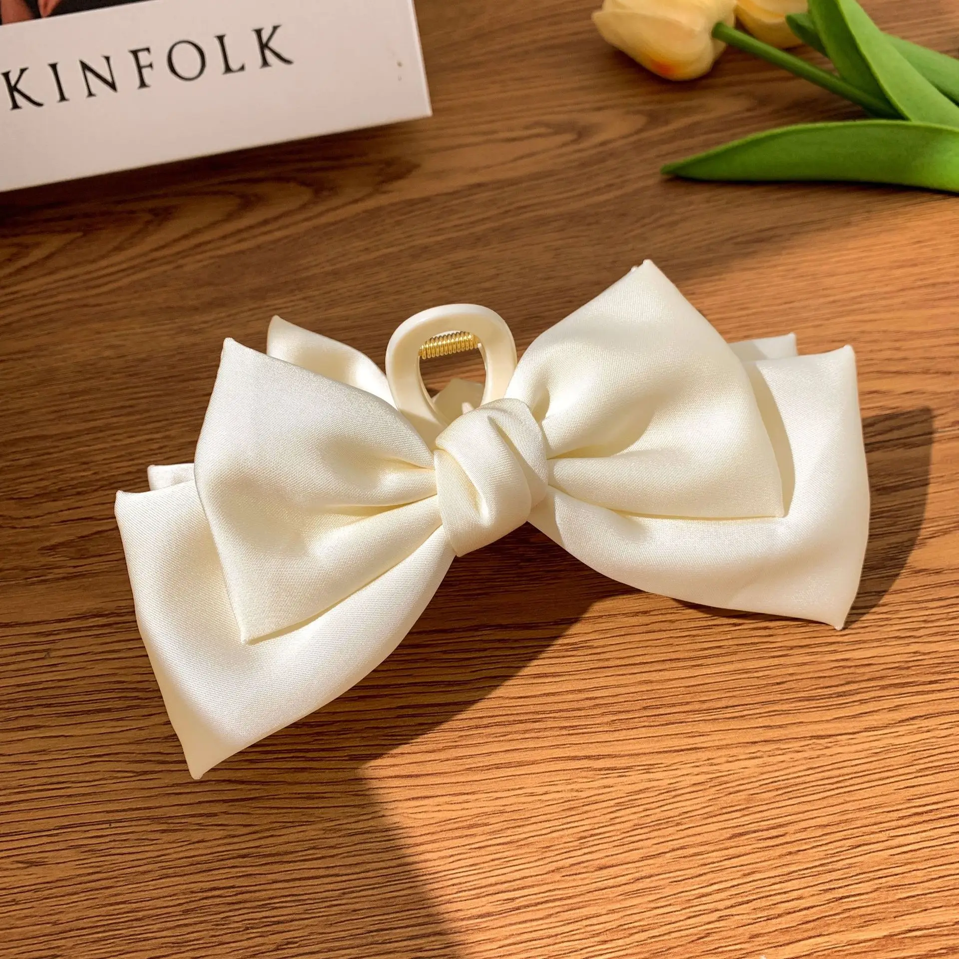 Black Double-Sided Escape Princess Bow Hair Clip Large