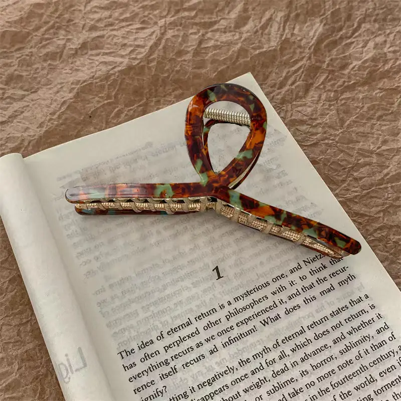 High-End Acrylic Shark Clip Bathing Hairpin Grabber
