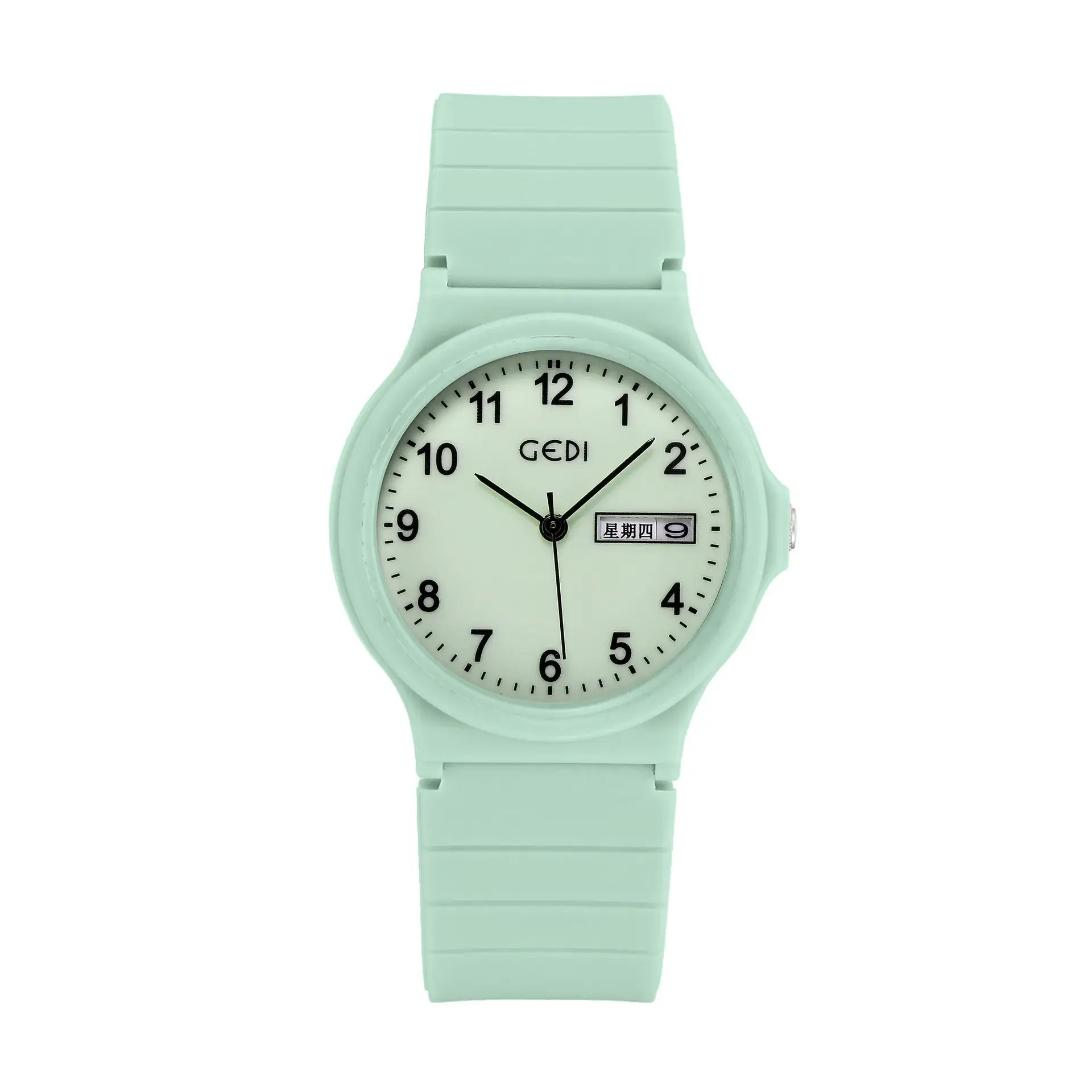 White Candy Color Round Silicone Women's Quartz Watch - Image 3