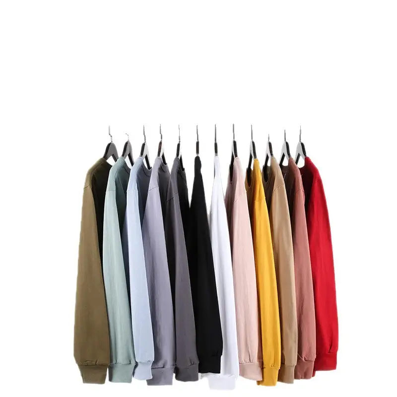 Heavy Combed Cotton Oversize Long Sleeve T-Shirt - Image 15