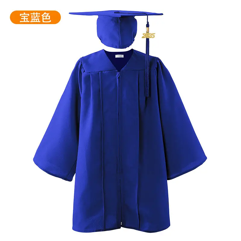 2025 Graduation Dress Navy Blue Bachelor's Suit