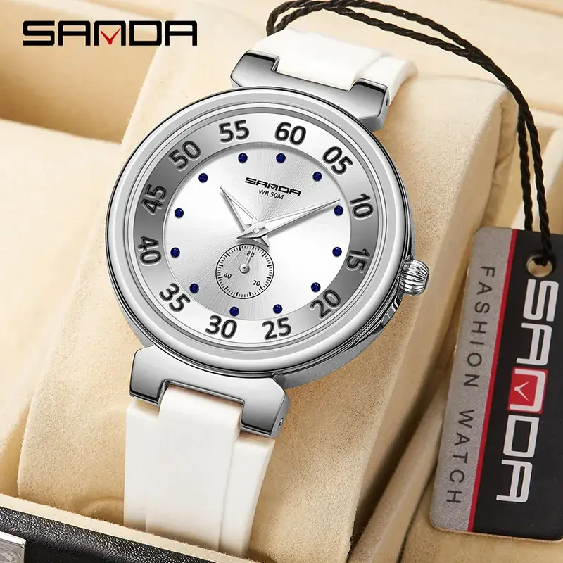 Sanda Watch Rose Gold Black Strap Waterproof Quartz - Image 10