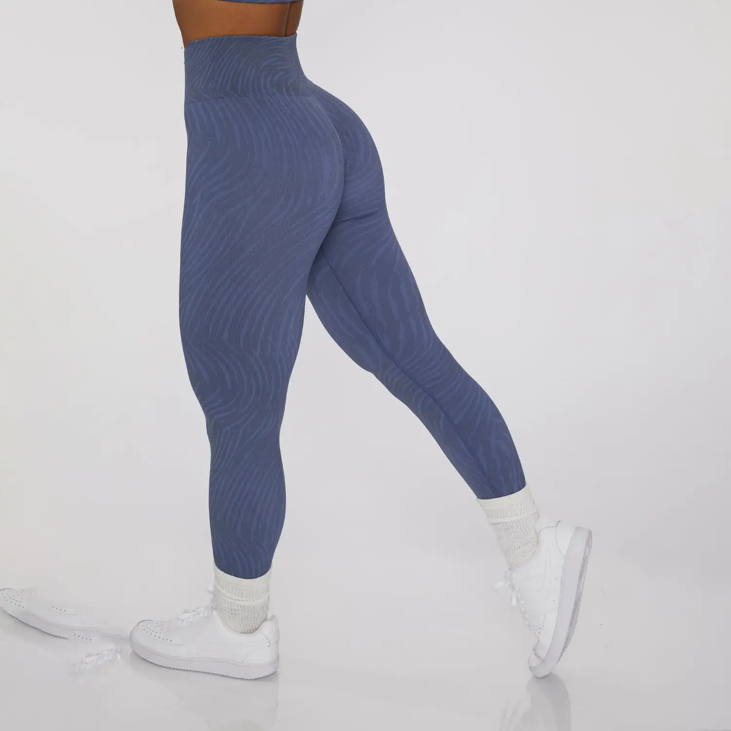 Seamless Knitted Yoga Suit Women High Waist Shorts — feature 11