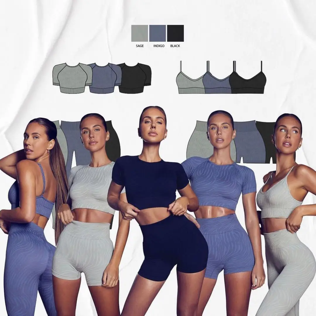 Seamless Knitted Yoga Suit Women High Waist Shorts — feature 2