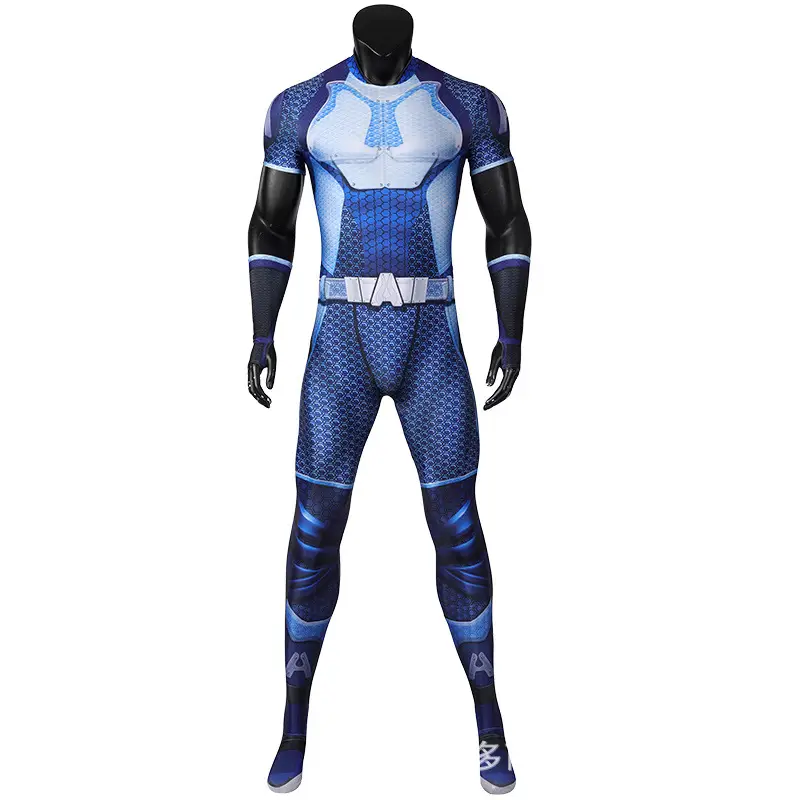Blue Mesh Padded Suit for Cosplay & Training - Image 8