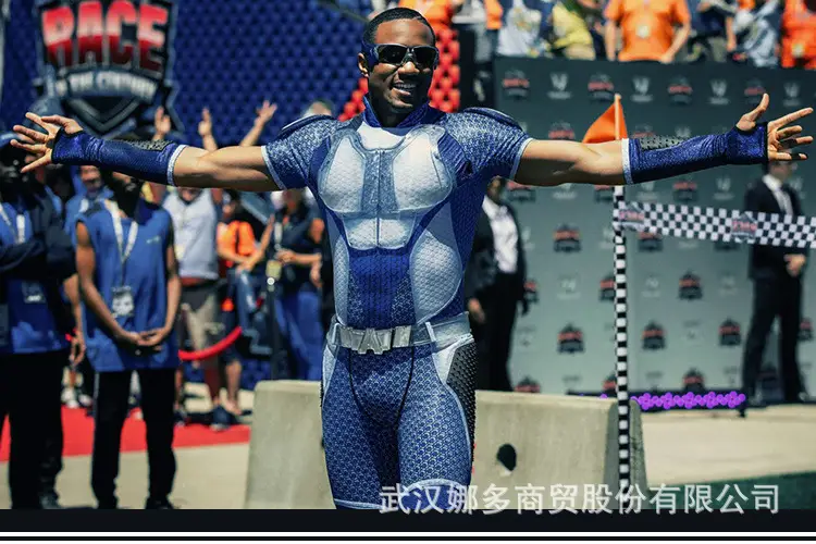 Blue Mesh Padded Suit for Cosplay & Training — feature 1