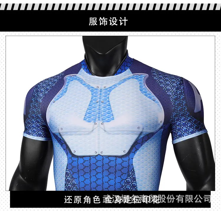 Blue Mesh Padded Suit for Cosplay & Training — feature 3