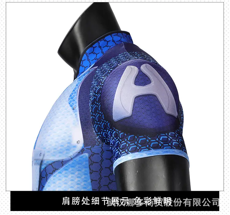 Blue Mesh Padded Suit for Cosplay & Training — feature 4