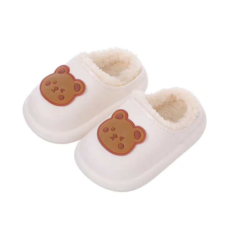 Autumn and Winter Kidsren's Cotton Slippers Bag with Cartoon Cute Middle and Large Kidsren's Home Use Boys and Girls Baby Cotton Shoes