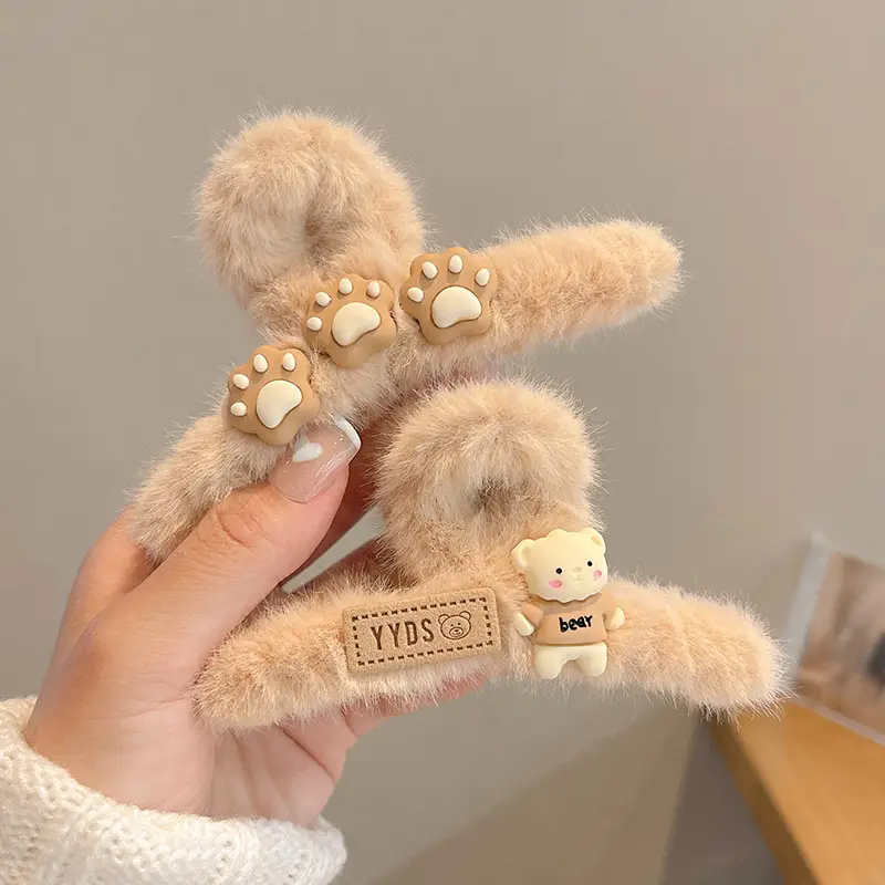 Autumn Plush Hair Clip for Women Large Size - Image 11