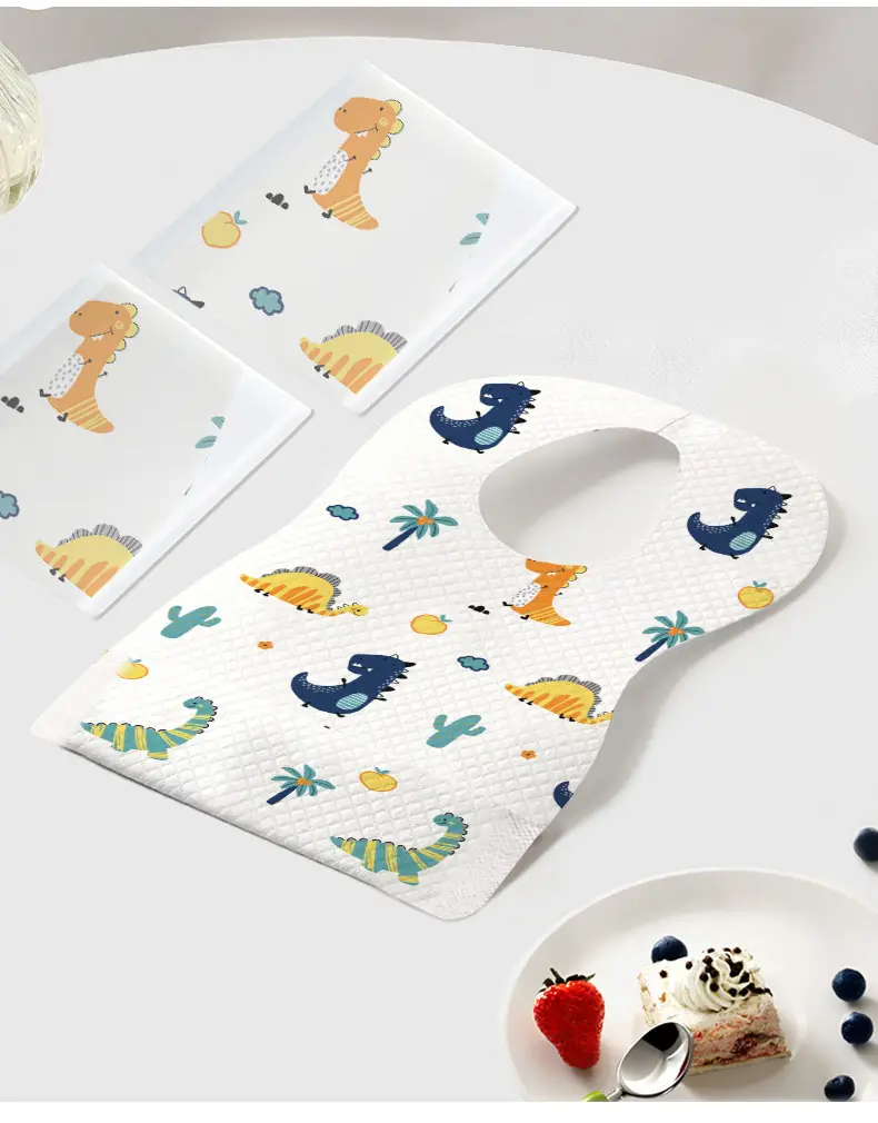 Baby Disposable Bibs 3-Layer Waterproof Clean — feature 6