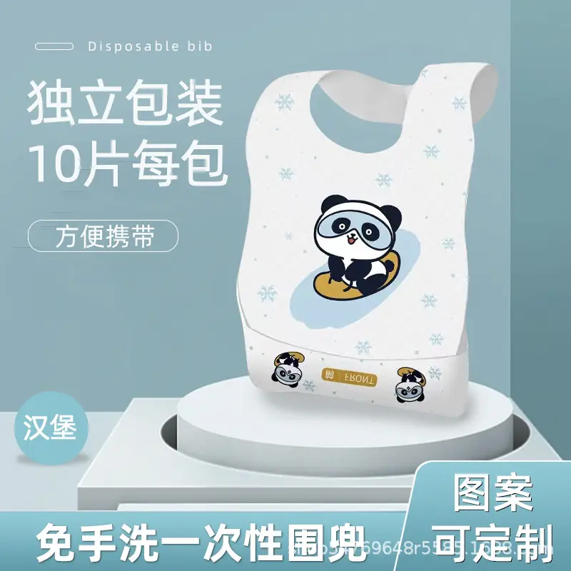 Baby Disposable Bibs 3-Layer Waterproof Clean