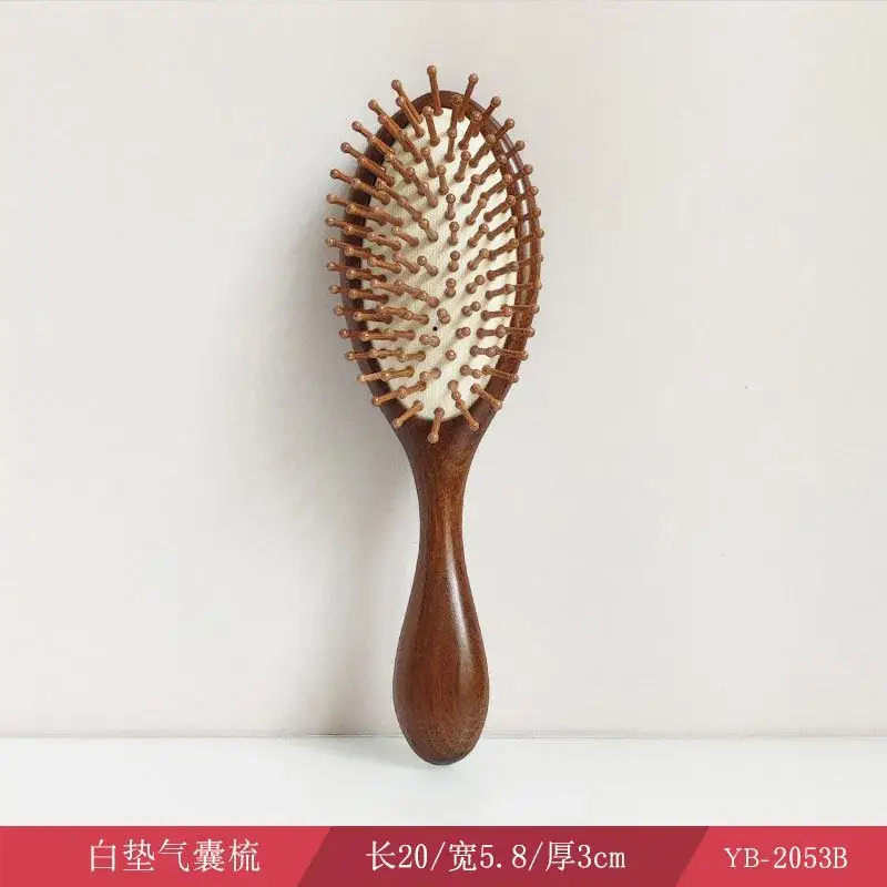 Large Sandalwood Air Cushion Hair Brush for Scalp Massage - Image 2