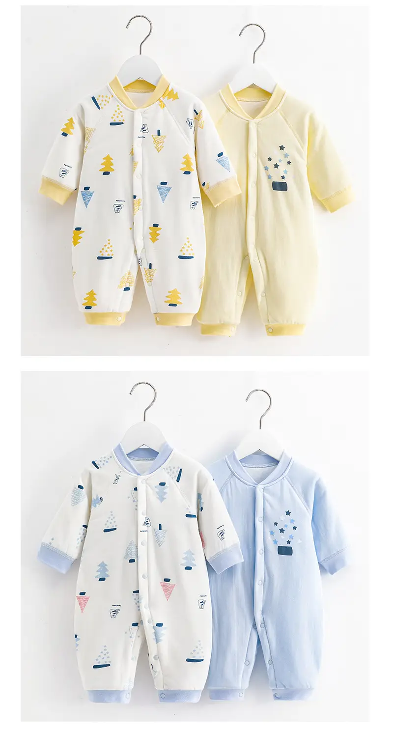Newborn Boneless Cotton Split Suit Blue White 40g — feature 6