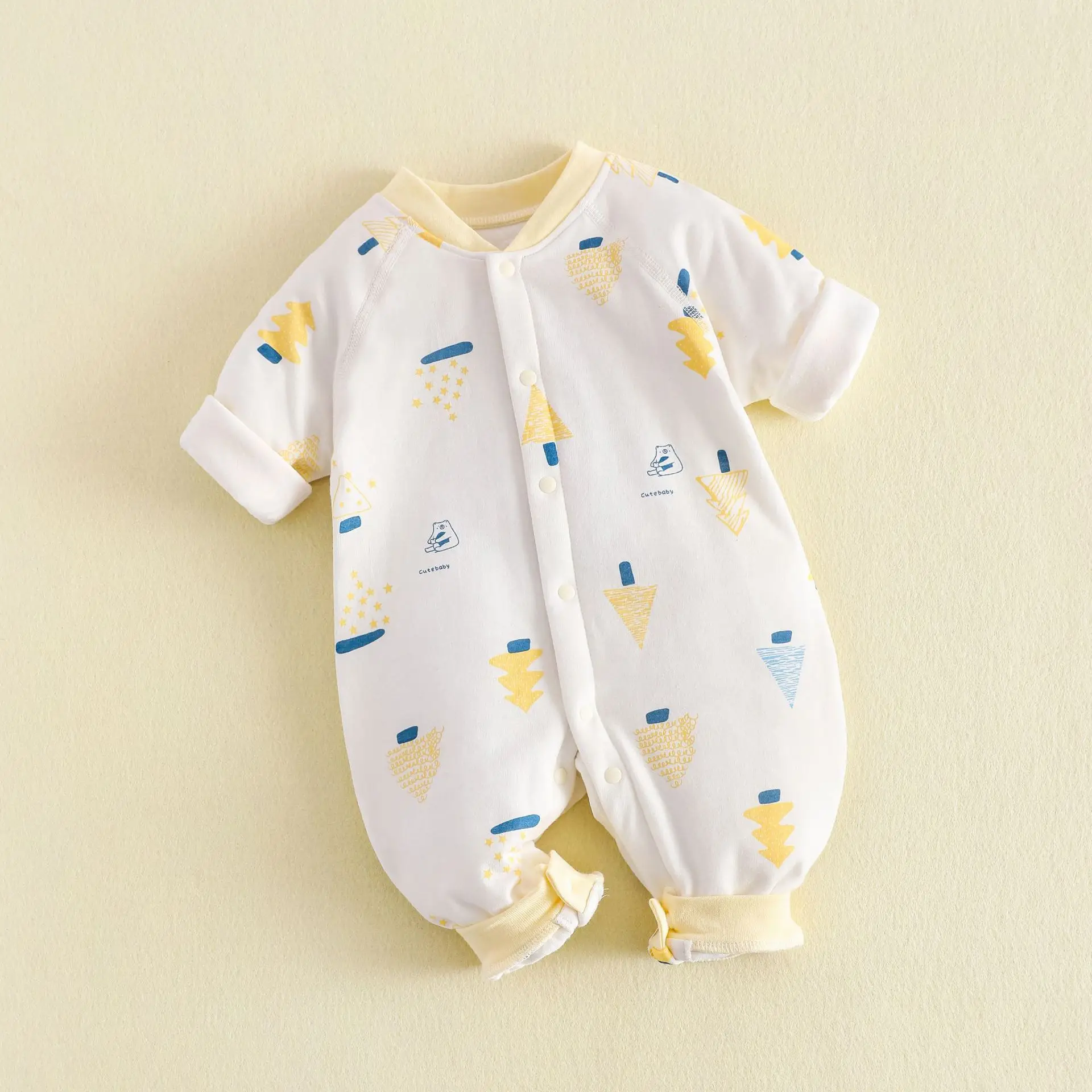 Newborn Boneless Cotton Split Suit Blue White 40g - Image 3