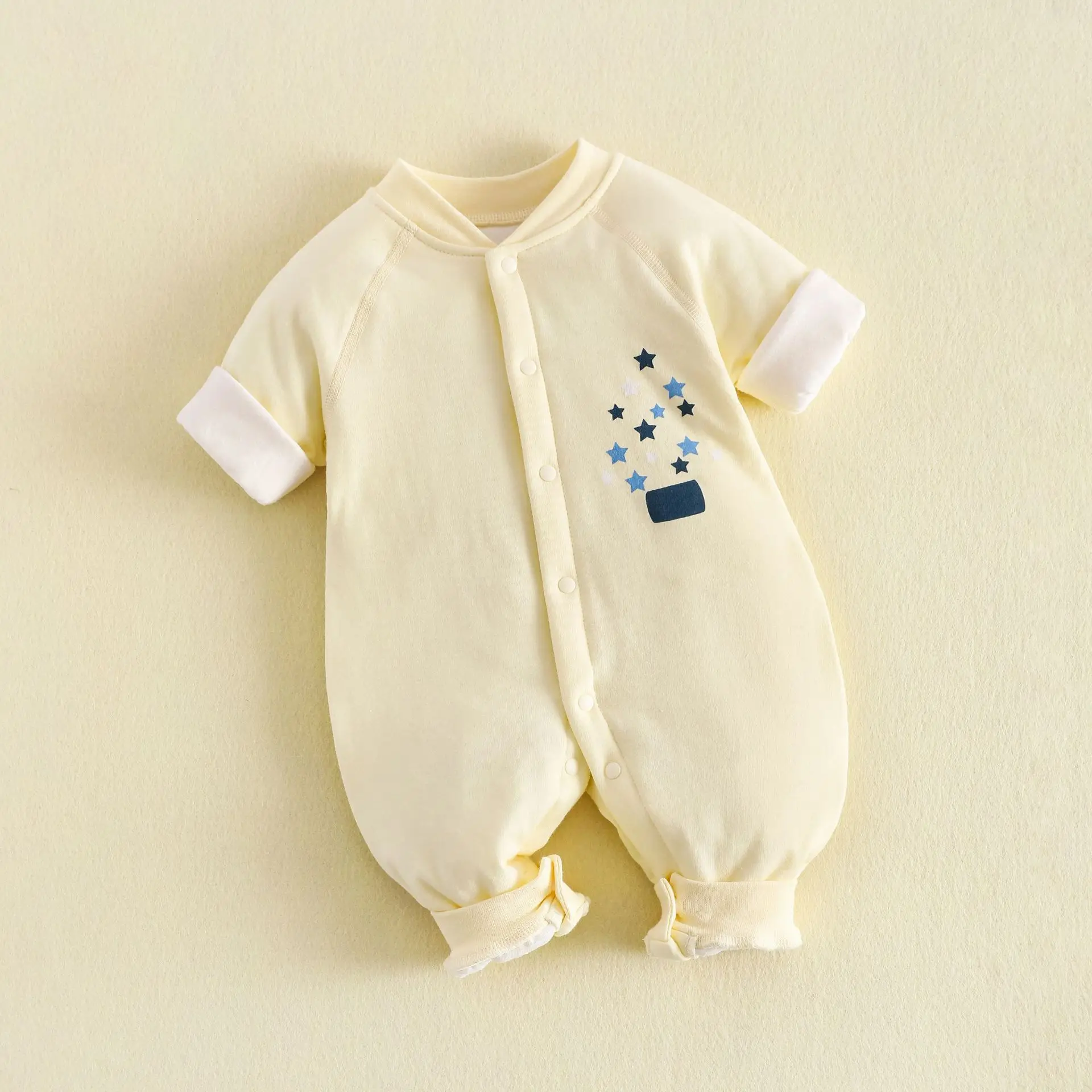 Newborn Boneless Cotton Split Suit Blue White 40g - Image 6