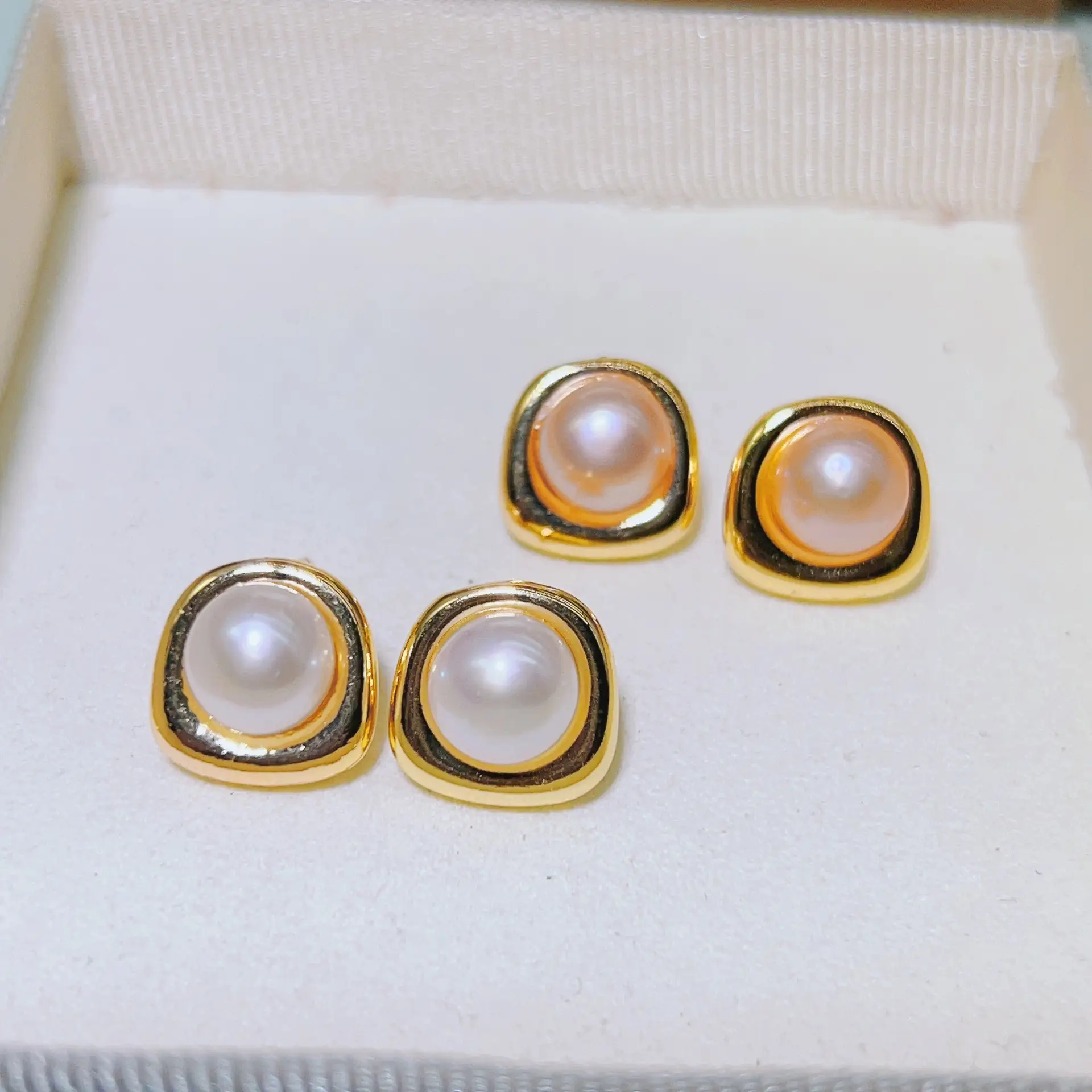 S925 Gold Pearl Earrings Set for Women — feature 2
