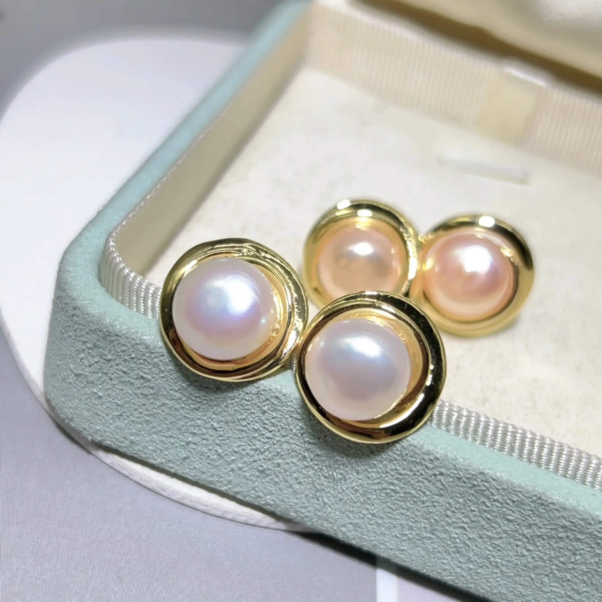 S925 Gold Pearl Earrings Set for Women — feature 4