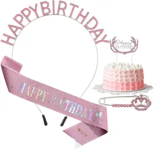 60 & fabulous Gold Diamond Hairband Set — feature 21