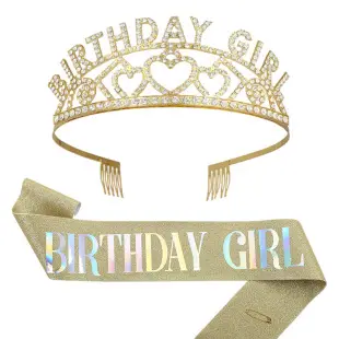 60 & fabulous Gold Diamond Hairband Set — feature 37