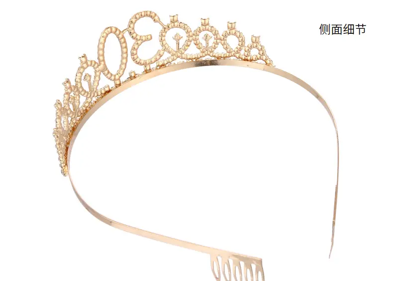60 & fabulous Gold Diamond Hairband Set — feature 67