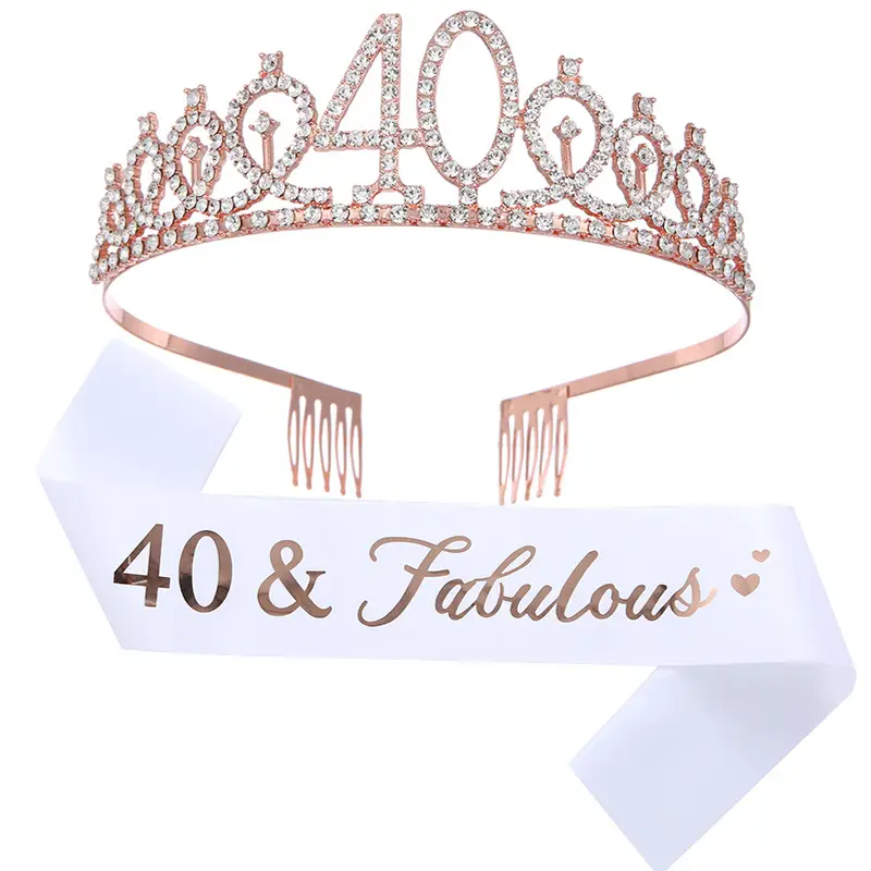60 & fabulous Gold Diamond Hairband Set - Image 12