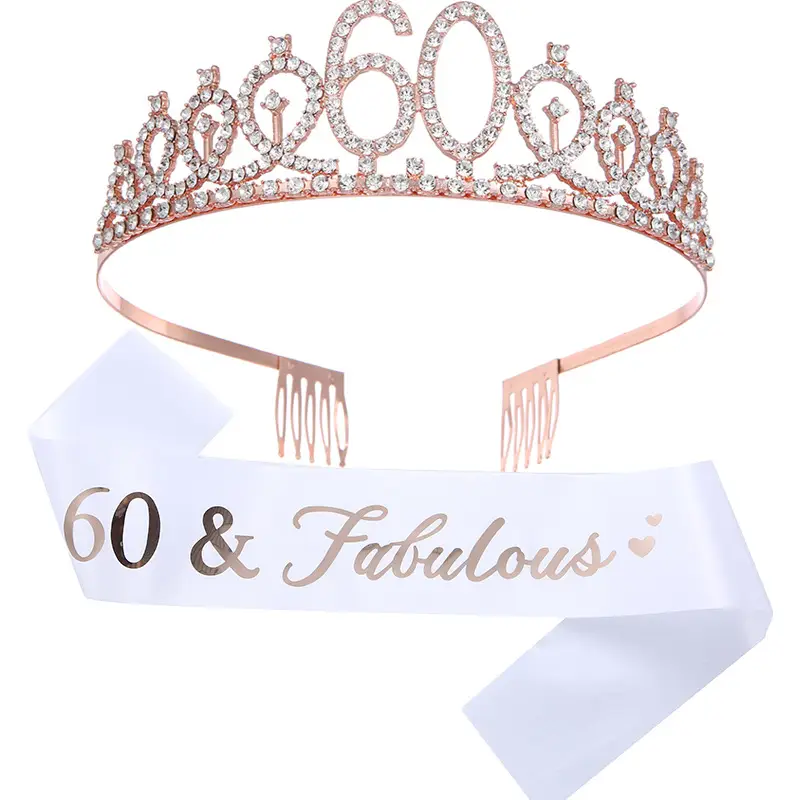 60 & fabulous Gold Diamond Hairband Set - Image 18