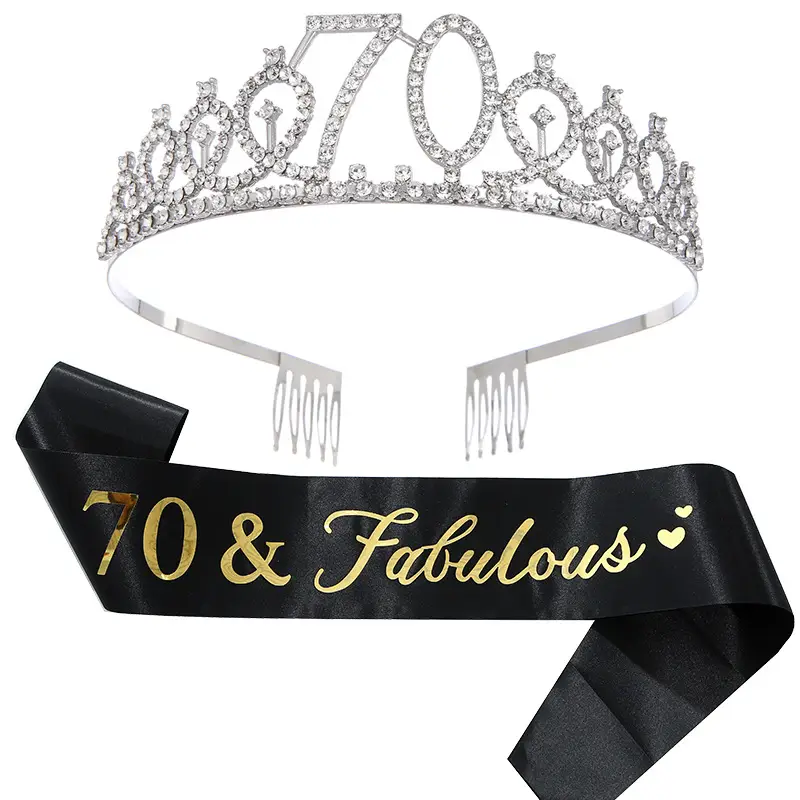 60 & fabulous Gold Diamond Hairband Set - Image 20
