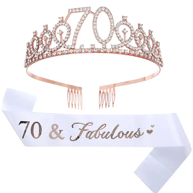 60 & fabulous Gold Diamond Hairband Set - Image 21