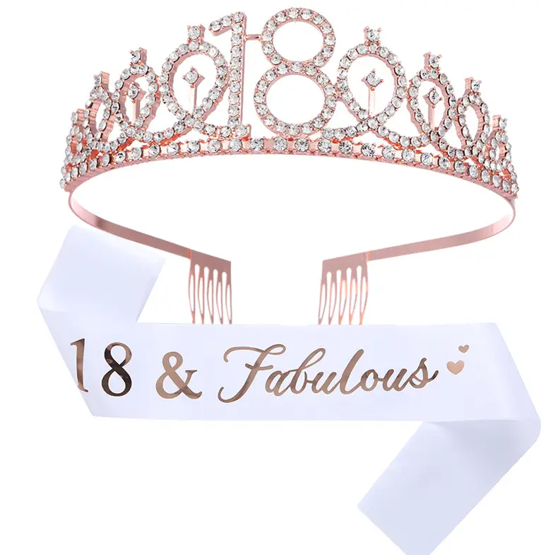 60 & fabulous Gold Diamond Hairband Set - Image 3