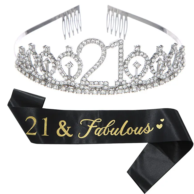 60 & fabulous Gold Diamond Hairband Set - Image 5