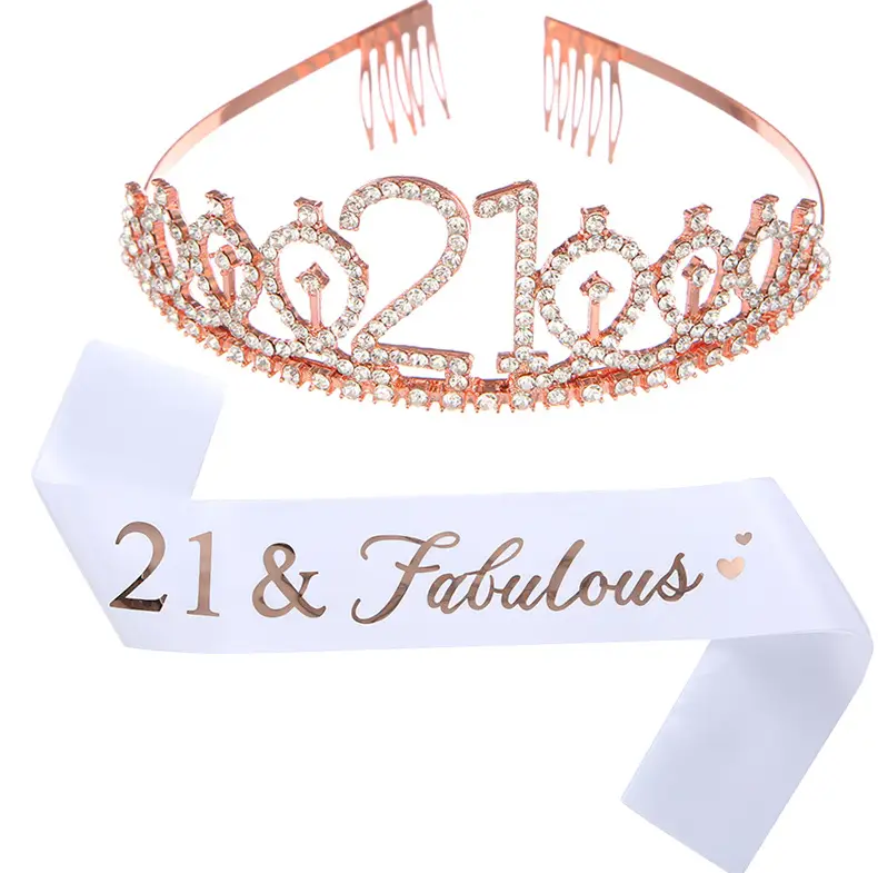 60 & fabulous Gold Diamond Hairband Set - Image 6