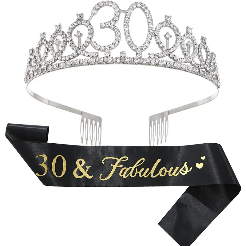60 & fabulous Gold Diamond Hairband Set - Image 8