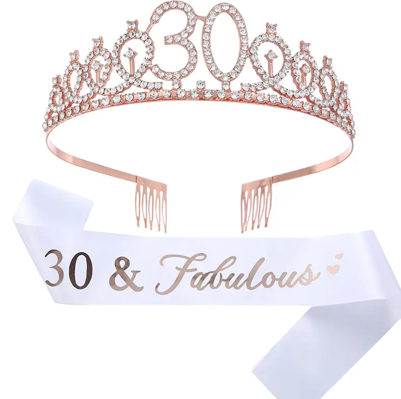 60 & fabulous Gold Diamond Hairband Set - Image 9