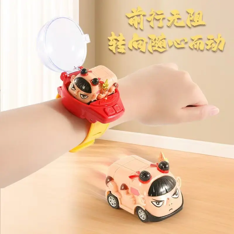 Plush Toy Nezha 2 Mini Children's Alloy Watch Remote Control Car Engineering Remote Control Excavator Pink Rabbit