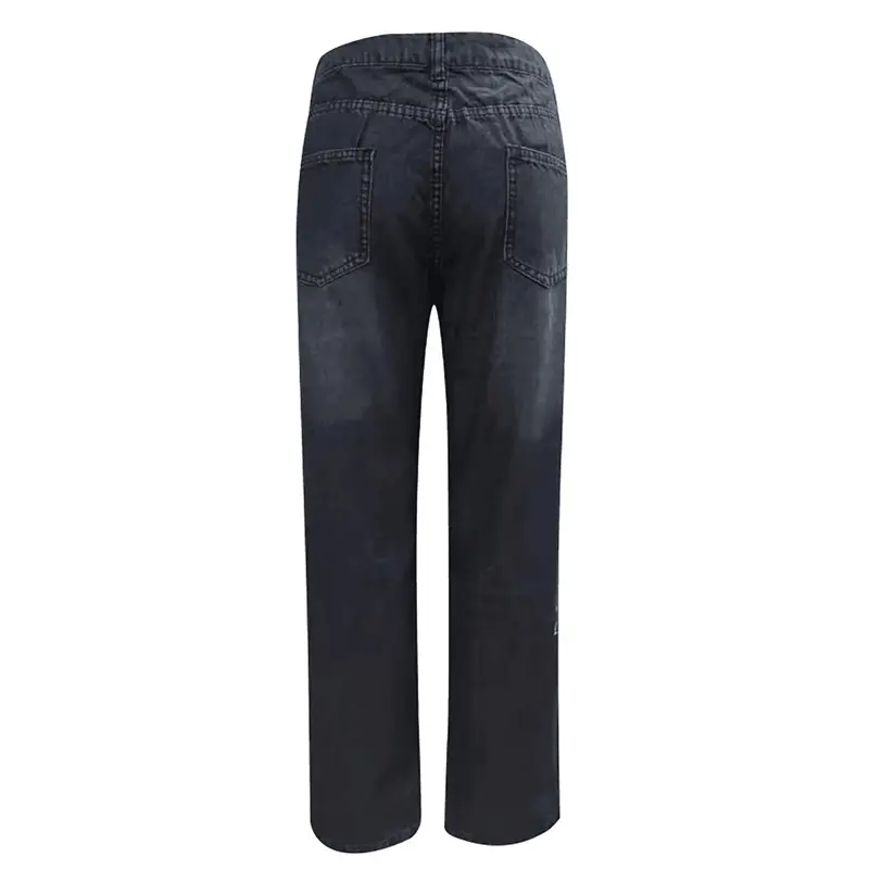 Black Ripped Denim Trousers for Women - Image 5