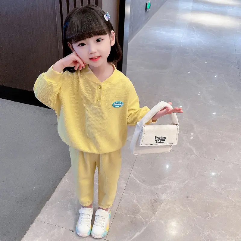 Girls Pink 2-Piece Sweater Suit 2025 Autumn - Image 5
