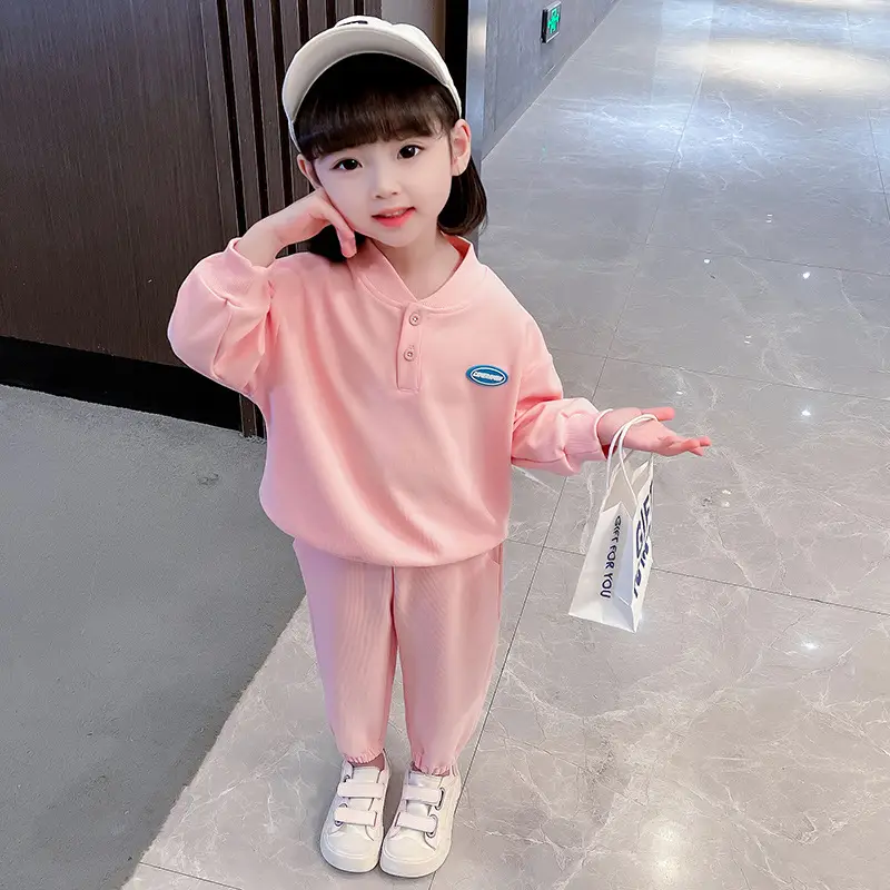 Girls Pink 2-Piece Sweater Suit 2025 Autumn - Image 6