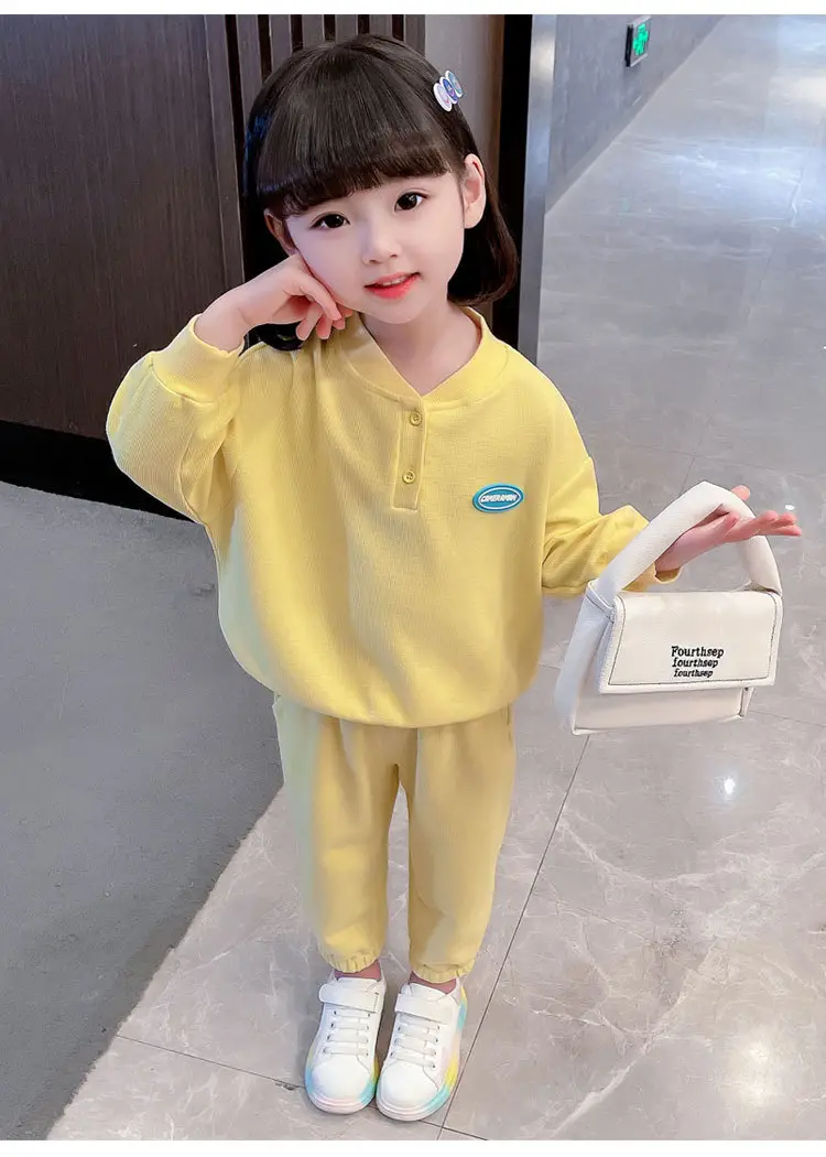 Girls Pink 2-Piece Sweater Suit 2025 Autumn — feature 10