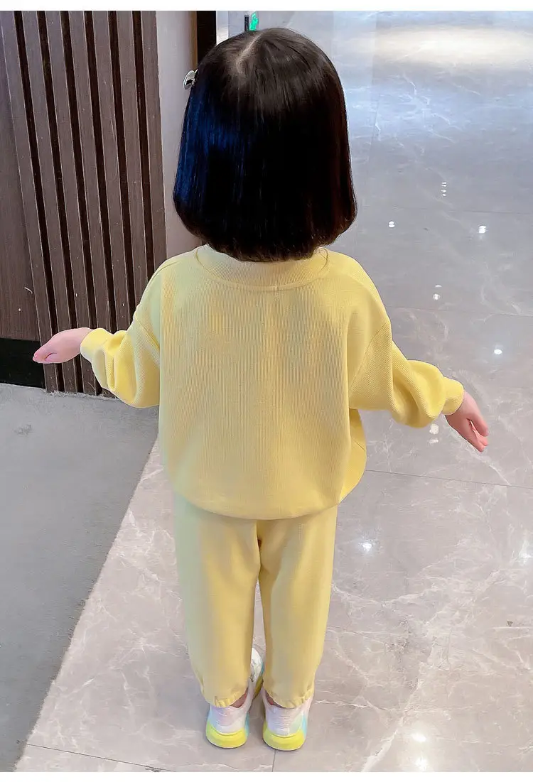 Girls Pink 2-Piece Sweater Suit 2025 Autumn — feature 12