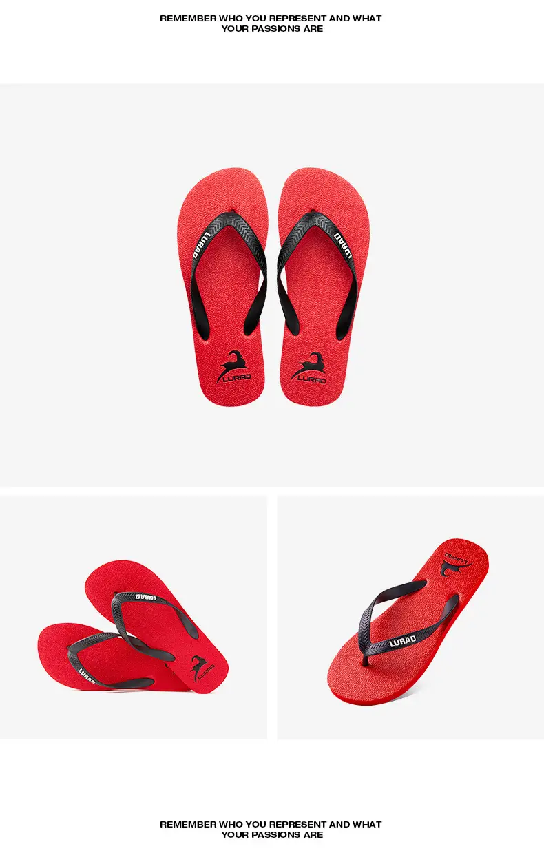Lurao Men's Brown Non-Slip Casual Flip Flops — feature 10