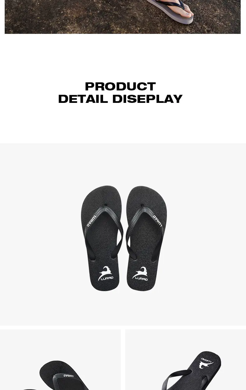 Lurao Men's Brown Non-Slip Casual Flip Flops — feature 7