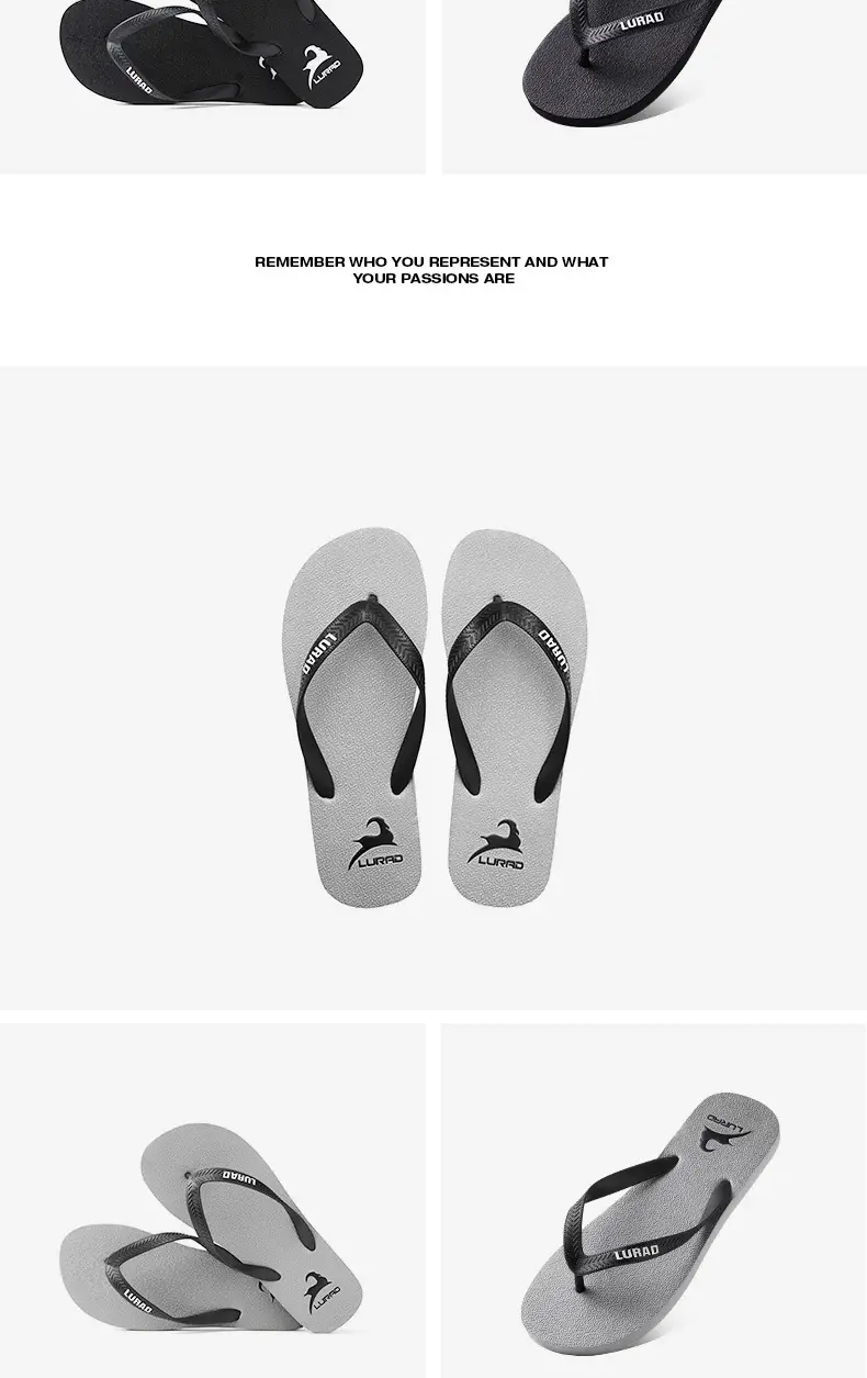 Lurao Men's Brown Non-Slip Casual Flip Flops — feature 8
