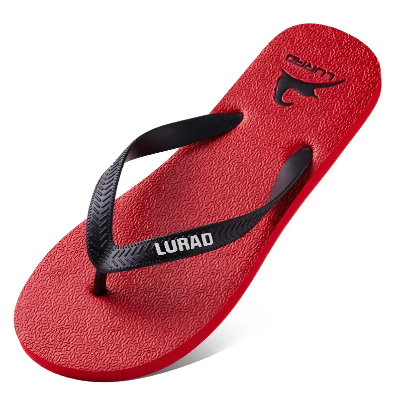 Lurao Men's Brown Non-Slip Casual Flip Flops